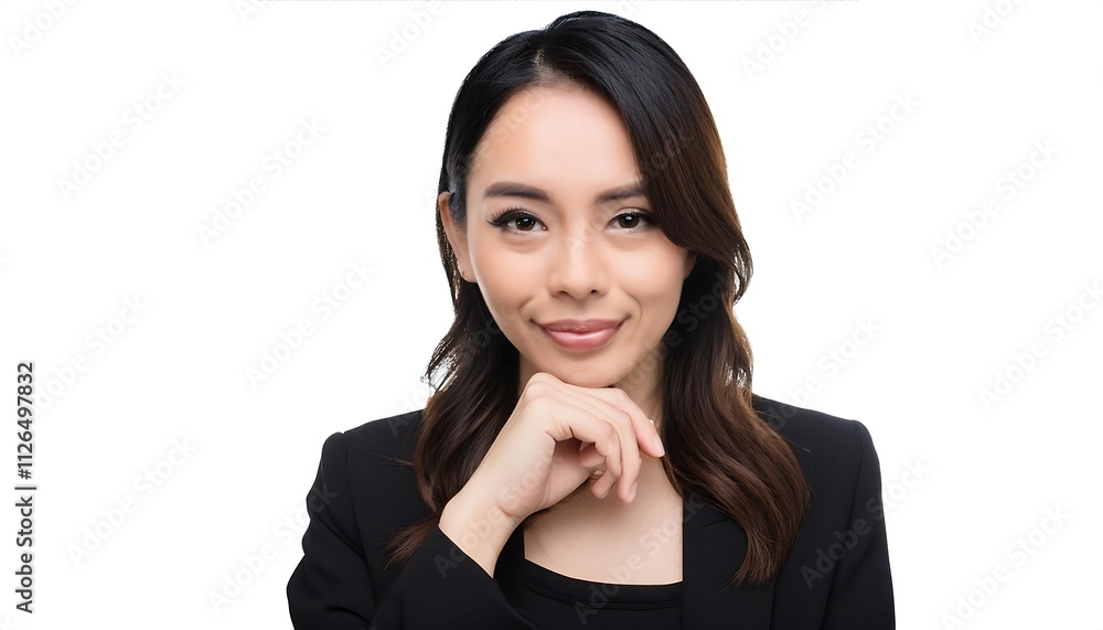 Thoughtful businesswoman contemplating future plans, lost in thought Thoughtful businesswoman contemplating future plans, lost in thought