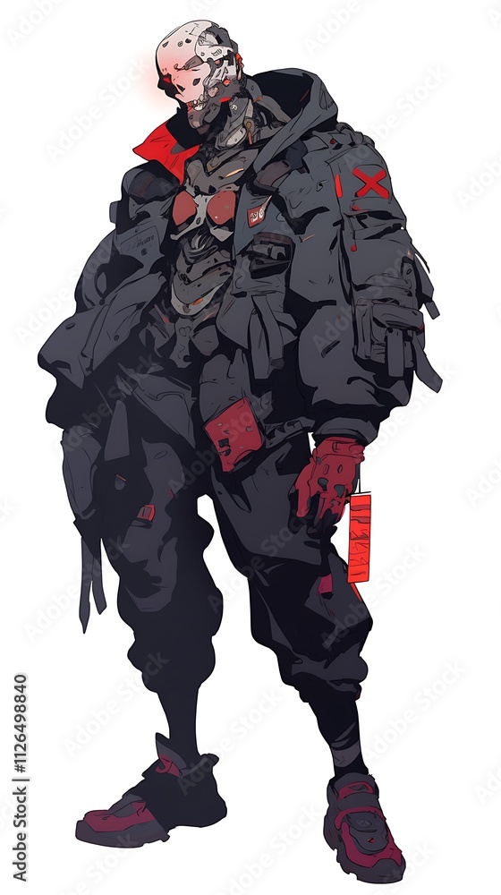 Fototapeta premium Cyberpunk Cyborg Character Design