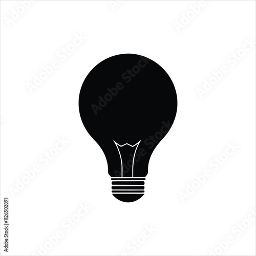 Light Bulb vector illumination - Incandescent light bulb Silhouette Design
