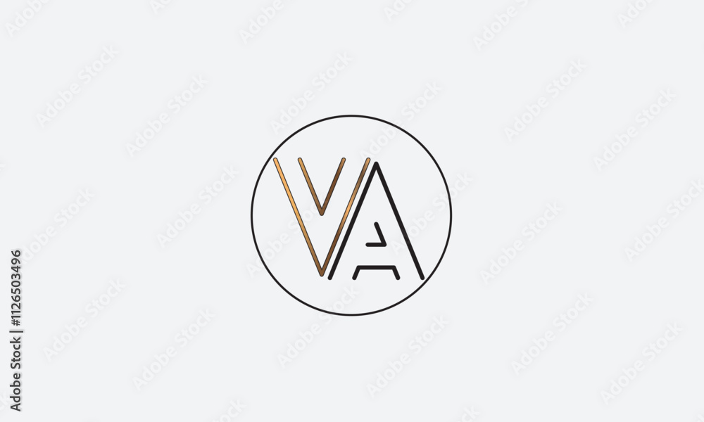 VA, AV , V , A , Abstract Letters Logo Monogram VA, AV , V , A , Abstract Letters Logo Monogram