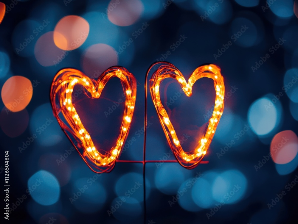 romantic heart shaped lights for a cozy atmosphere romantic heart shaped lights for a cozy atmosphere