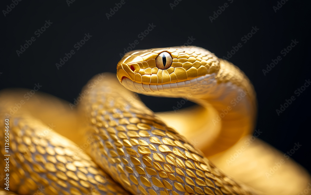 Fototapeta premium Golden snake theme business background