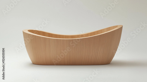 Wooden bathtub, modern, min...