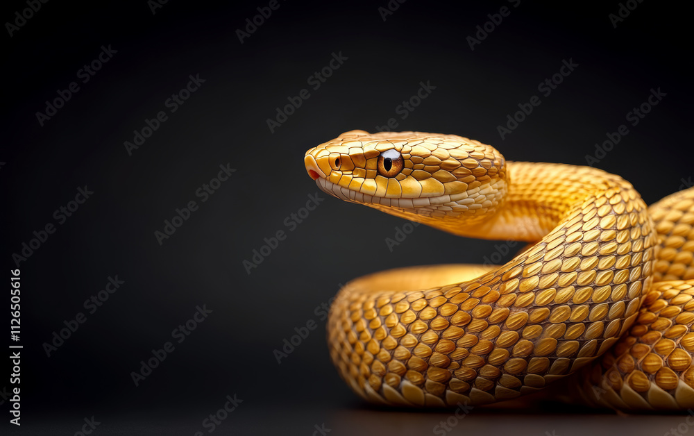 Fototapeta premium Golden snake theme business background