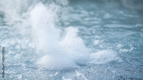 Serene Hot Spring Bubbles