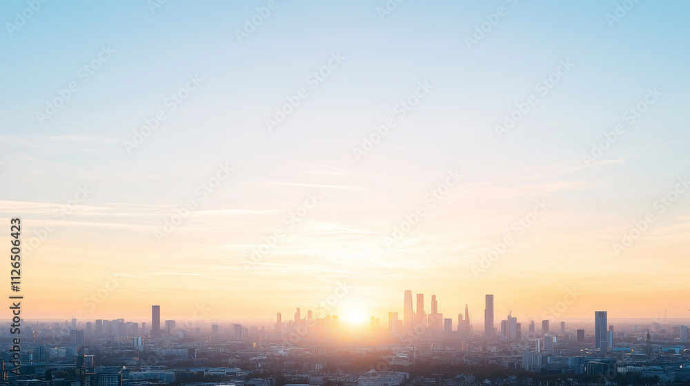 City Skyline Sunrise: A vibrant cityscape silhouetted against a breathtaking sunrise, symbolizing the dawn of a new day and endless possibilities. City Skyline Sunrise: A vibrant cityscape silhouetted against a breathtaking sunrise, symbolizing the dawn of a new day and endless possibilities.