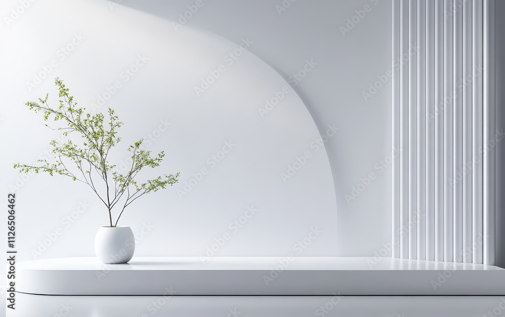 Obraz premium Minimalist Art Sculpture Commercial Landscape