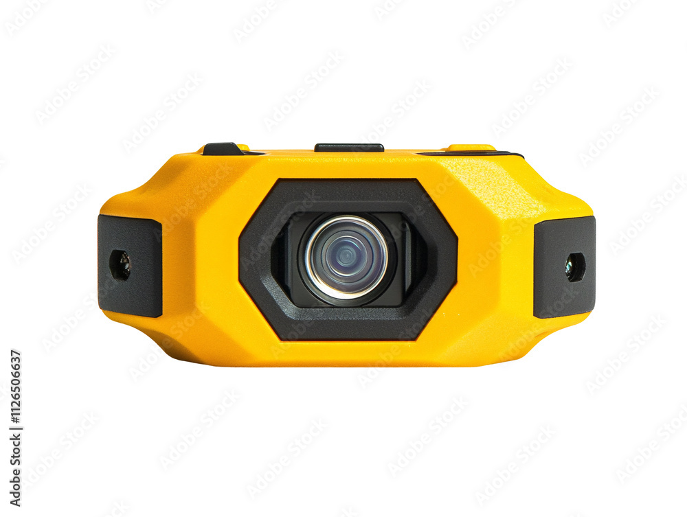 a yellow camera with a black and yellow frame a yellow camera with a black and yellow frame