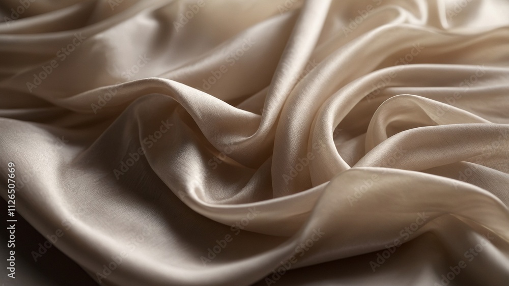 Fototapeta premium Luxurious Drapes and Subtle Shimmers of Satin Fabric.