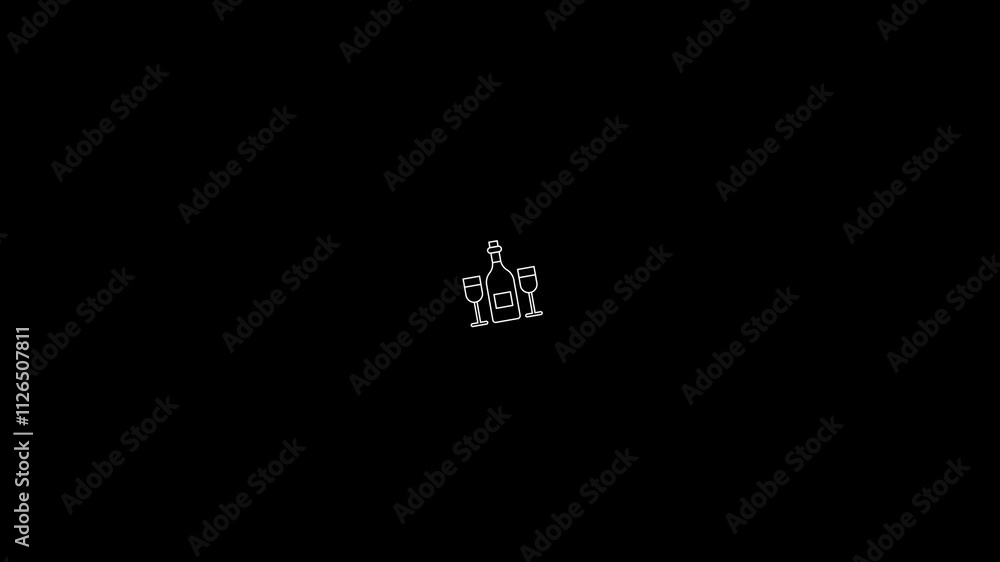 The food and Drink animated icon is in the background. 4K stock video animation. The food and Drink animated icon is in the background. 4K stock video animation.
