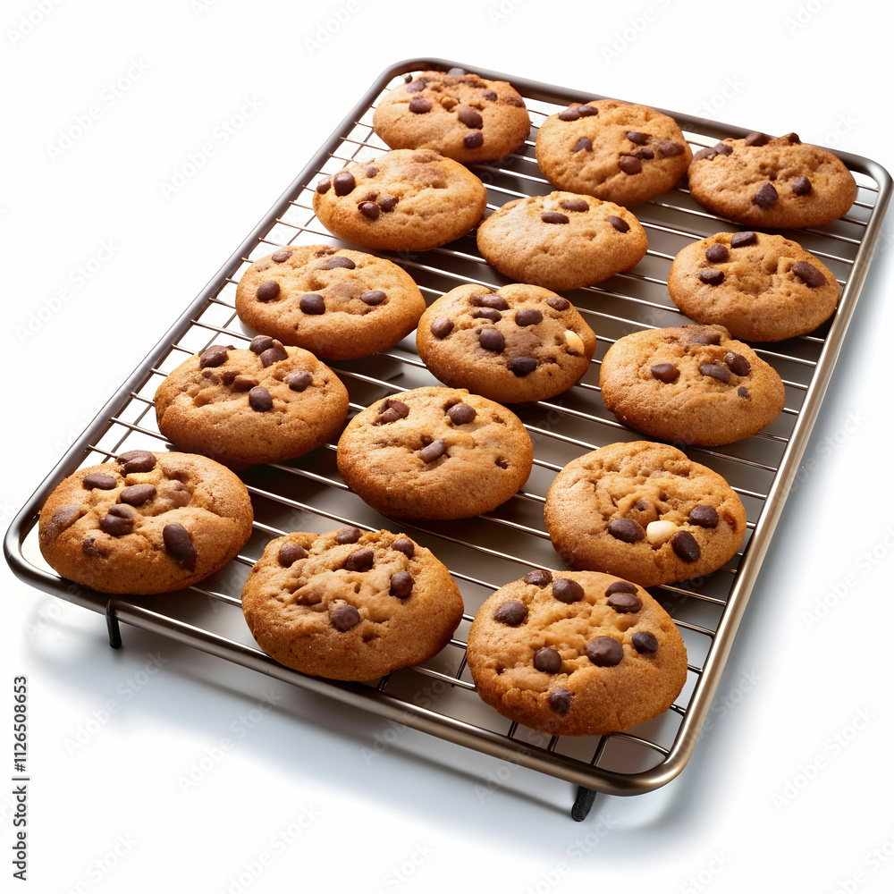 Baking Chocolate Chip Cookies Isolated on Transparent Background Baking Chocolate Chip Cookies Isolated on Transparent Background