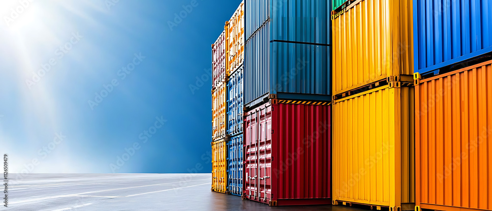 Fototapeta premium Strategies to overcome supply chain disruption in logistics at major port facilities global overview industrial insights
