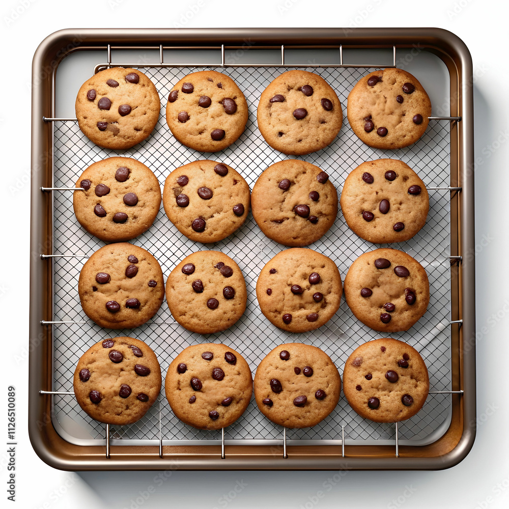 Baking Chocolate Chip Cookies Isolated on Transparent Background Baking Chocolate Chip Cookies Isolated on Transparent Background