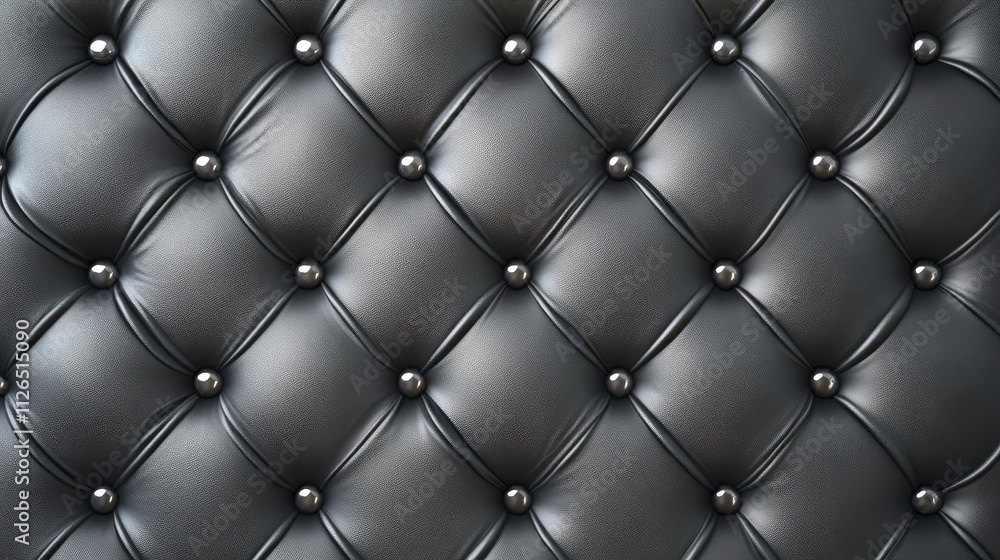 Smooth leather upholstery with detailed texture and buttons Smooth leather upholstery with detailed texture and buttons