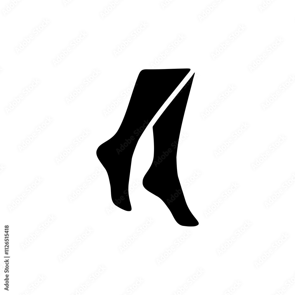 Woman legs icon isolated on white background. Woman legs icon isolated on white background.