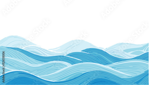 Water waves illustration.