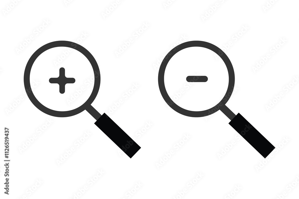 Magnifier glass search icon vector. discovery symbol. find collection set icons with active and inactive versions. Search icon. Magnifier glass search icon vector. discovery symbol. find collection set icons with active and inactive versions. Search icon.