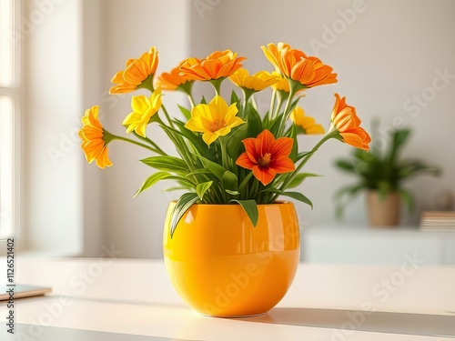 Wallpaper Mural Vibrant Office Flowers Potted Plants - Isolated Element Supplier Torontodigital.ca