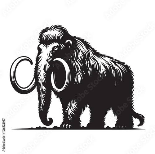 Mammoth silhouette vector illustration