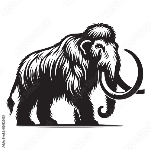 Mammoth silhouette vector illustration