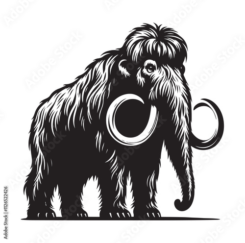 Mammoth silhouette vector illustration