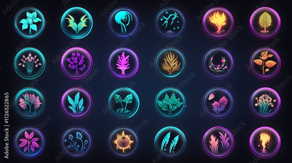 A_digital_illustration_of_modern_icons_on_a_transparen A_digital_illustration_of_modern_icons_on_a_transparen