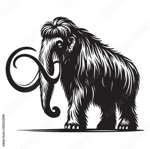 Mammoth silhouette vector illustration
