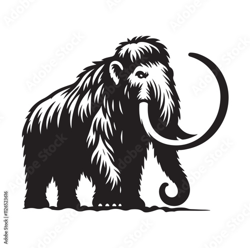Mammoth silhouette vector illustration