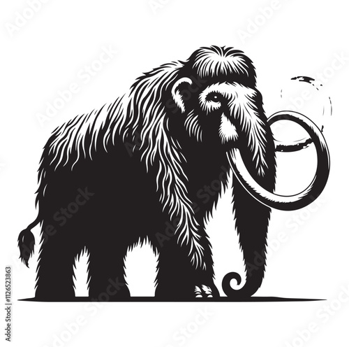 Mammoth silhouette vector illustration