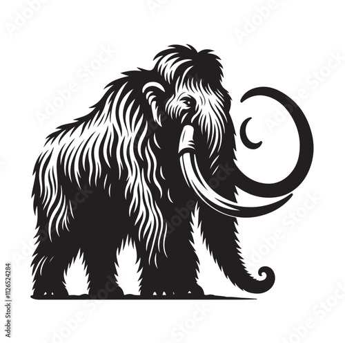Mammoth silhouette vector illustration