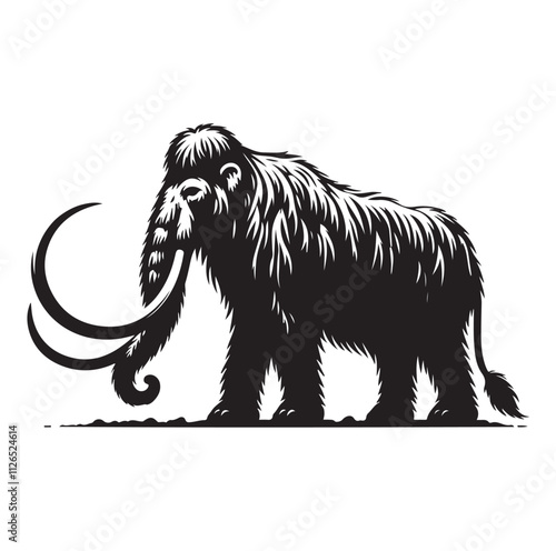 Mammoth silhouette vector illustration
