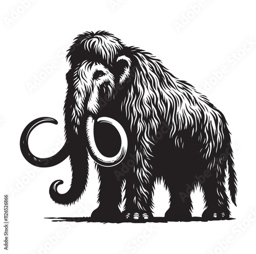 Mammoth silhouette vector illustration