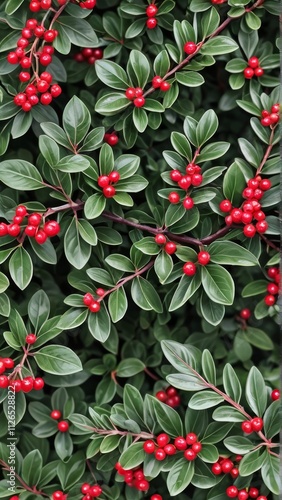 A vibrant close-up of a plant with bright red berries and green leaves, perfect for adding a touch of nature and color to your designs.