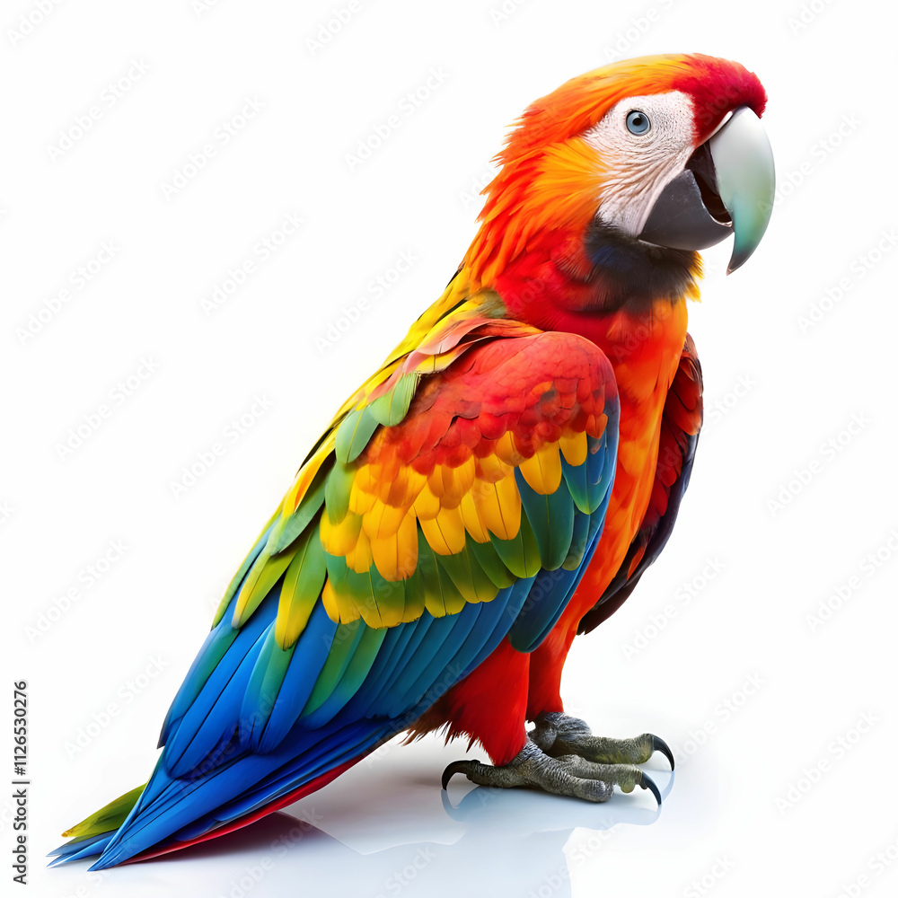 Naklejka premium picture of parrot in white background