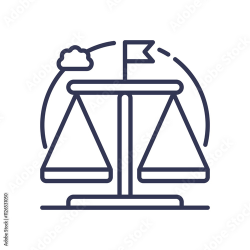 Scales of justice symbolizing balance and fairness.