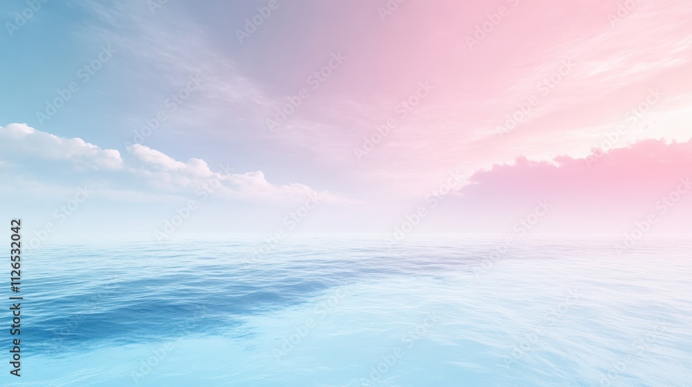 Obraz premium serene ocean view with soft pastel colors