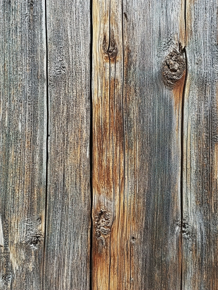 Weathered wooden planks with natural textures and rustic patterns in a vertical arrangement outdoors Weathered wooden planks with natural textures and rustic patterns in a vertical arrangement outdoors
