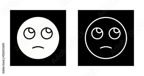 Face with Rolling Eyes Icon Design