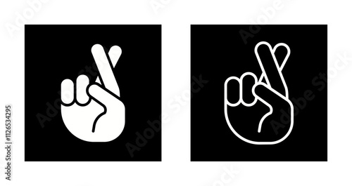 Crossed Fingers Icon Design