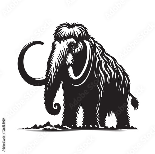 Mammoth silhouette vector illustration