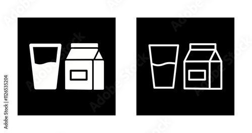 Glass of Milk Icon Design