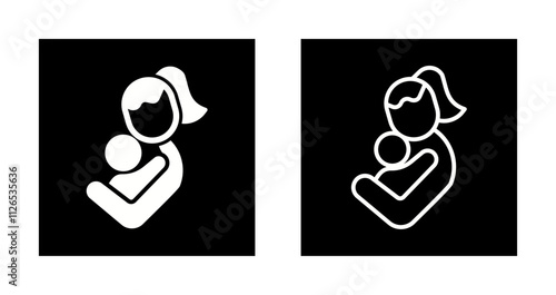 Mother and Child Icon Design