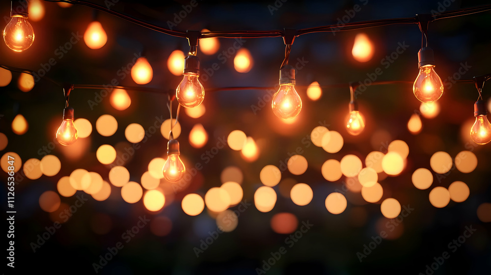 Warm Lights Glow Brightly at Night Warm Lights Glow Brightly at Night