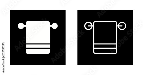 Bath Towels Icon Design