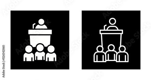 Press Conference Icon Design