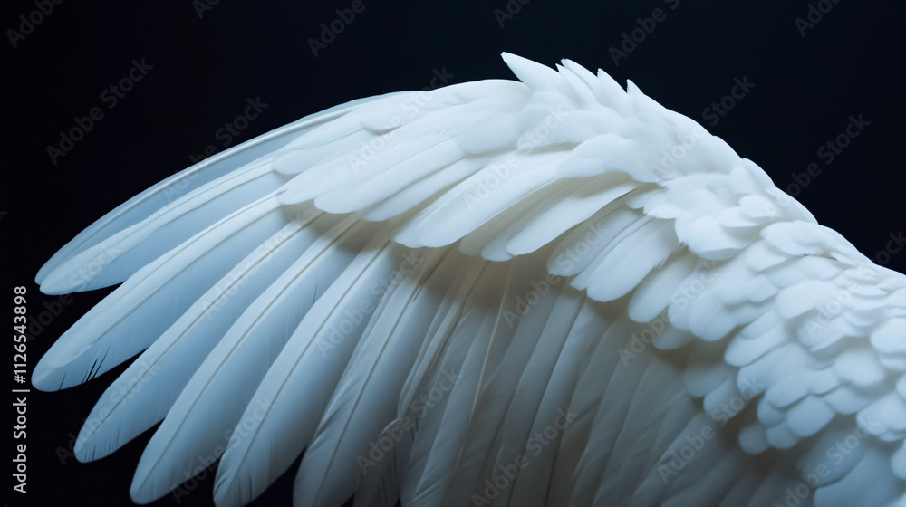 Obraz premium Natural white wing feathers