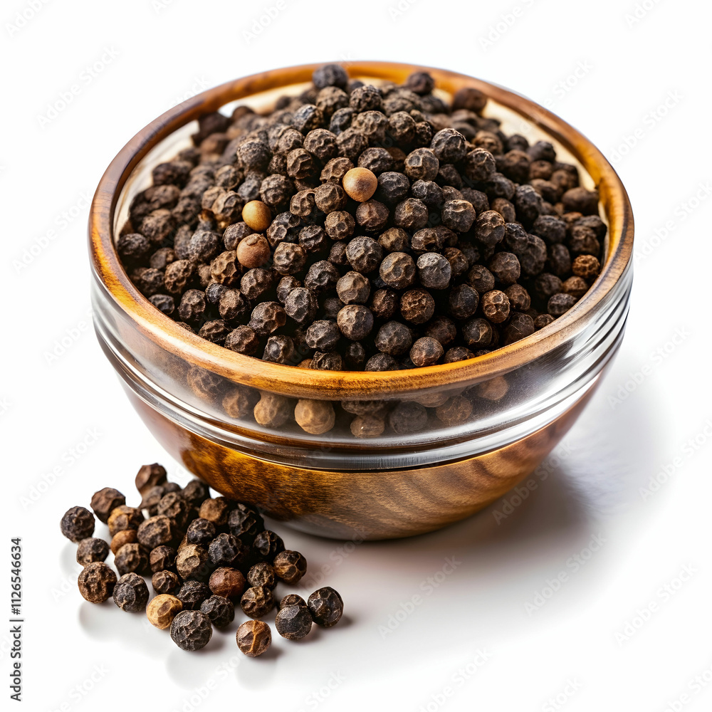 Black Pepper Isolated on Transparent Background Black Pepper Isolated on Transparent Background