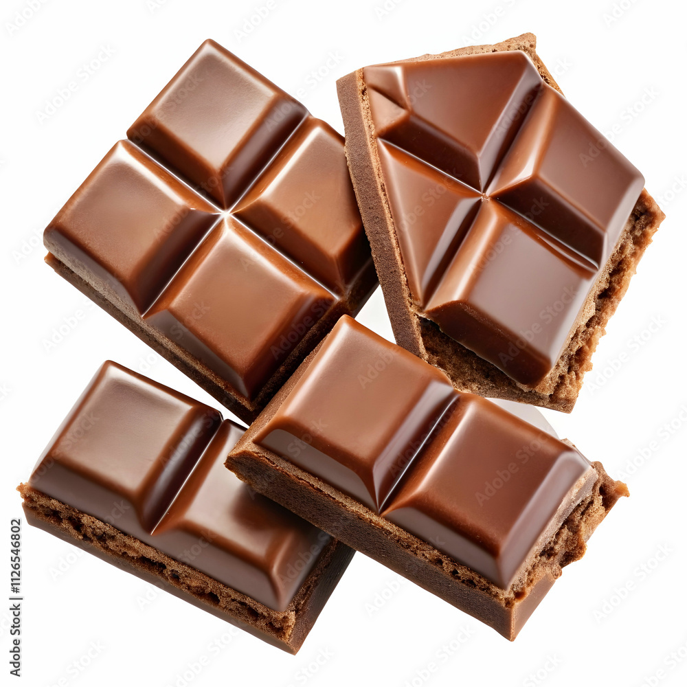 big chocolate and small ones isolated on Transparent Background big chocolate and small ones isolated on Transparent Background
