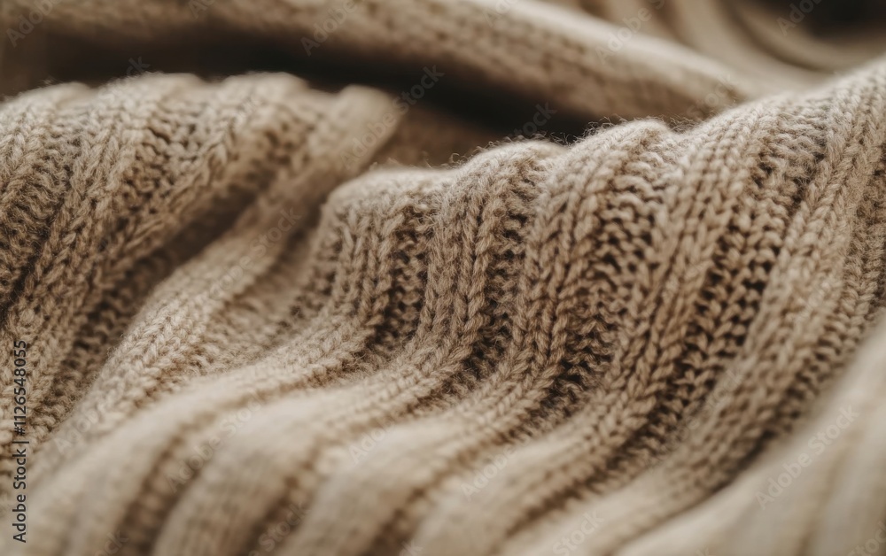 A close-up of a soft woolen sweater with visible knit texture. A close-up of a soft woolen sweater with visible knit texture.
