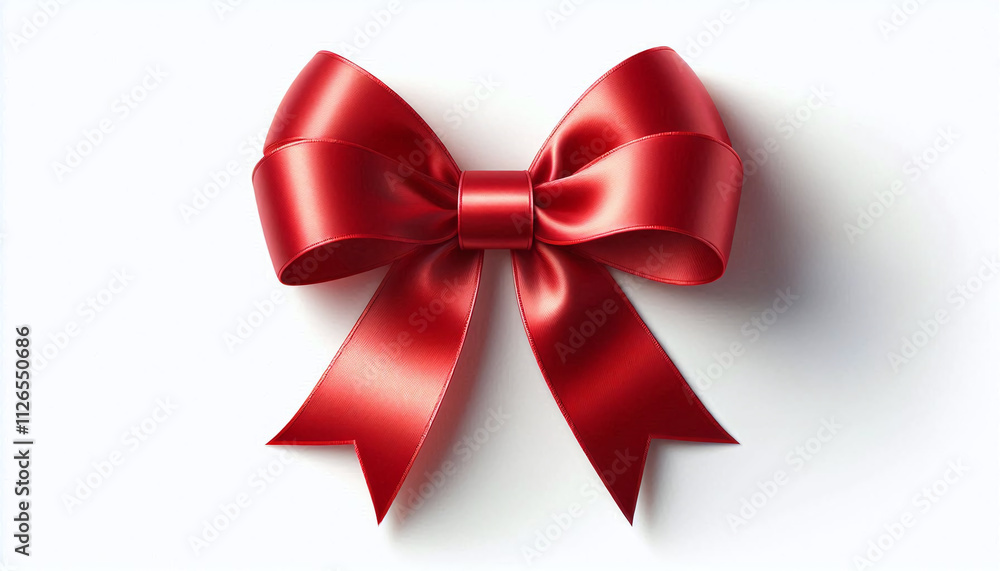 Festive Red Bow with Intricate Design Festive Red Bow with Intricate Design